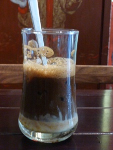 Vietnamese coffee...tastes equally as good to HCMC and Hanoi...